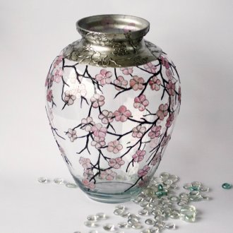 Hand painted vase decor