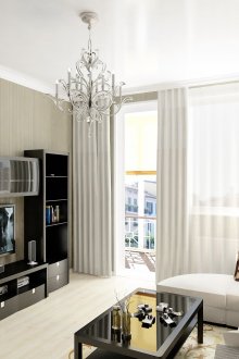 Контрастен модерен дизайн на хол