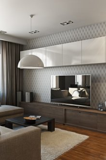 Високотехнологично осветление за дневна с интегрирана светлина и висулка кръгла лампа