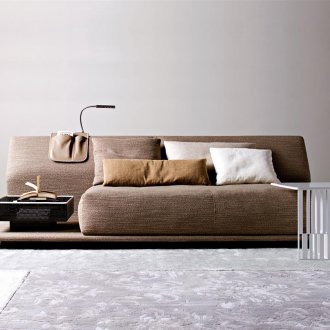 Sofa berbingkai dengan reka bentuk futuristik