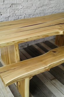 Oak cabinet in the bathroom