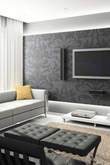 Строг дизайн на малка всекидневна в апартамента