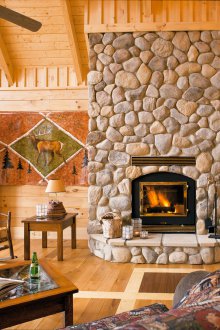 복도 내부의 천연 소재 2019