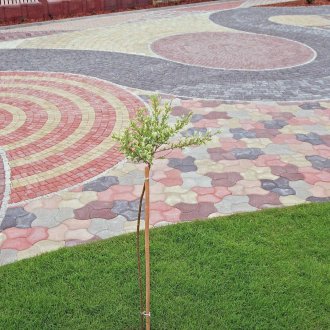 Сини къдрави плочки в кухнята