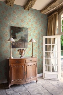 Provence style white curtains