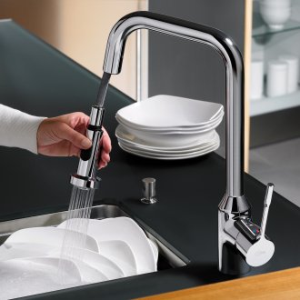 Смесителят с подвижна леячка и термостата