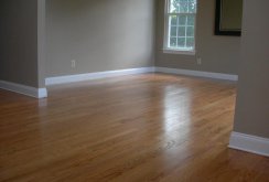 White wooden baseboard