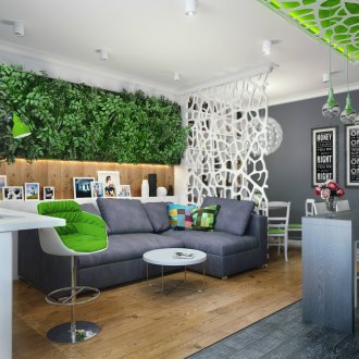 Вертикално градинарство в студио апартамент