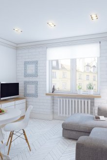 Тухла в скандинавски дизайн на апартаменти