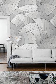 Бял тапет с модел в интериора на хола