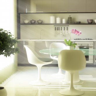 Отворете тъмните рафтове в кухнята