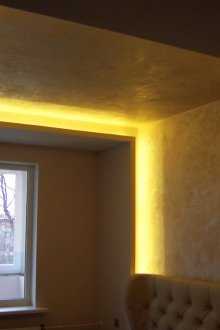 LED подсветка за таван на две нива