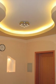 LED осветление на фигурен таван