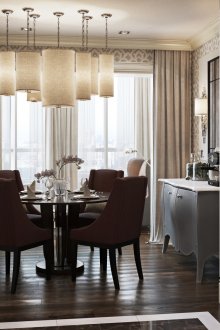 Кухня-хол с камина в стил Прованс