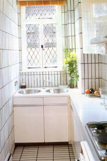 Sink under the kitchen window