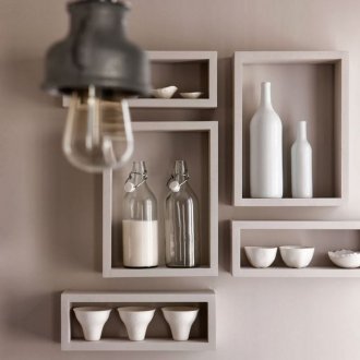 Декоративни рафтове в кухнята