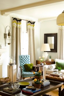 Ярък американски интериор за всекидневна