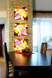Цветни светлини от стъкло
