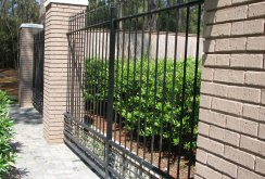 White brick fence