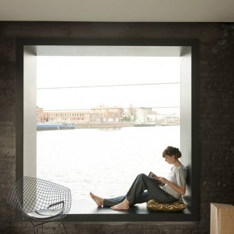 Място за четене във вътрешността на къщата