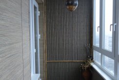 Bamboo wallpaper on the balcony