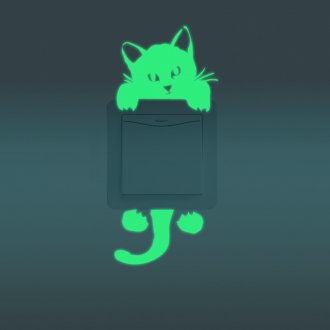 Светлинен стикер за котка