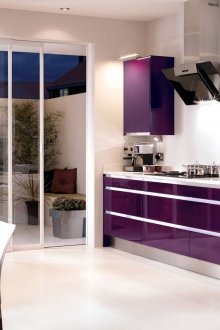 Kitchen with painted walls