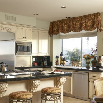 Beautiful classic curtains for the kitchen