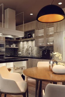 Stone and wooden kitchen