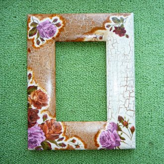 Рамки за декупаж с помощта на техника на кракелюр
