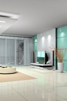 Die Verwendung durchscheinender Vorhänge reduziert den Raum nicht