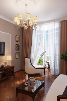 Durch eine gut organisierte Beleuchtung wird der Raum komfortabler und geräumiger.