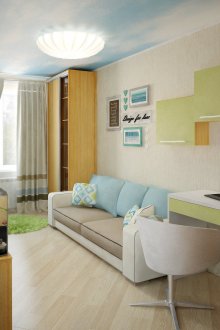 Cremetapeten erweitern den Raum