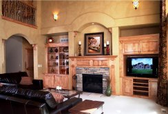 Tuscan style beige living room