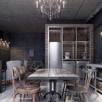 Gray stucco in the hallway