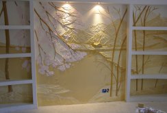 Acrylic plaster in the interior