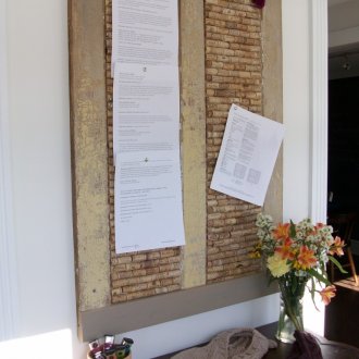 Старо табло за бележка от винен корк