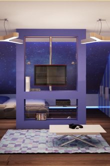 Space for teenage boy in space style