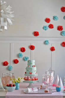 Paper decorations for children's party