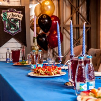 Decoration of a children's holiday in the style of Harry Potter