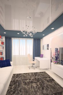 Teenager Boy Room Interior with Extra Spot Lighting