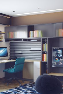 Modern room design for teenage boy