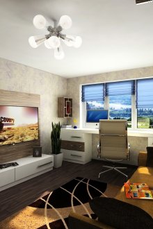 Small room for a teenager boy with a modern design