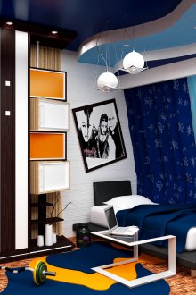 Room for a teenage boy with bright decor