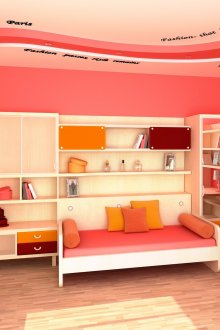 Room for a teenage girl addicted to fashion and sewing