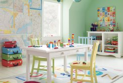 Children's rug with letters