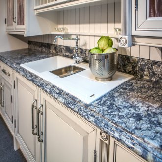 Сив камък кухненски плот