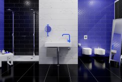 Blue avant-garde tile