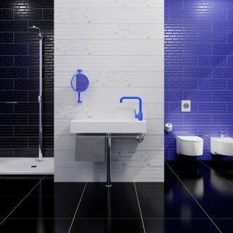 Синя авангардна плочка