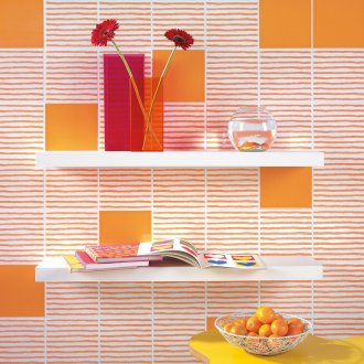 Раирани оранжеви плочки